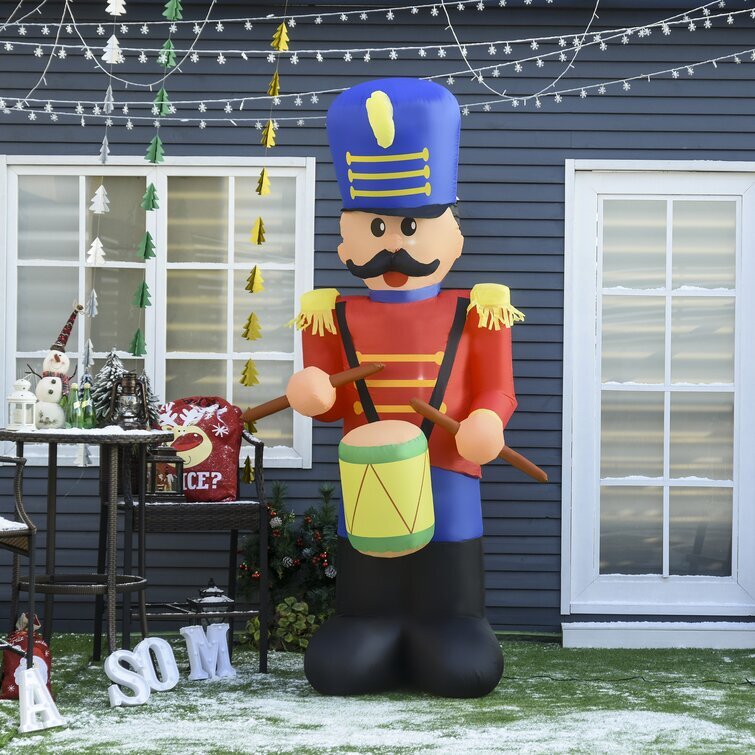Walnut Soldier Drum Beating Christmas Inflatable