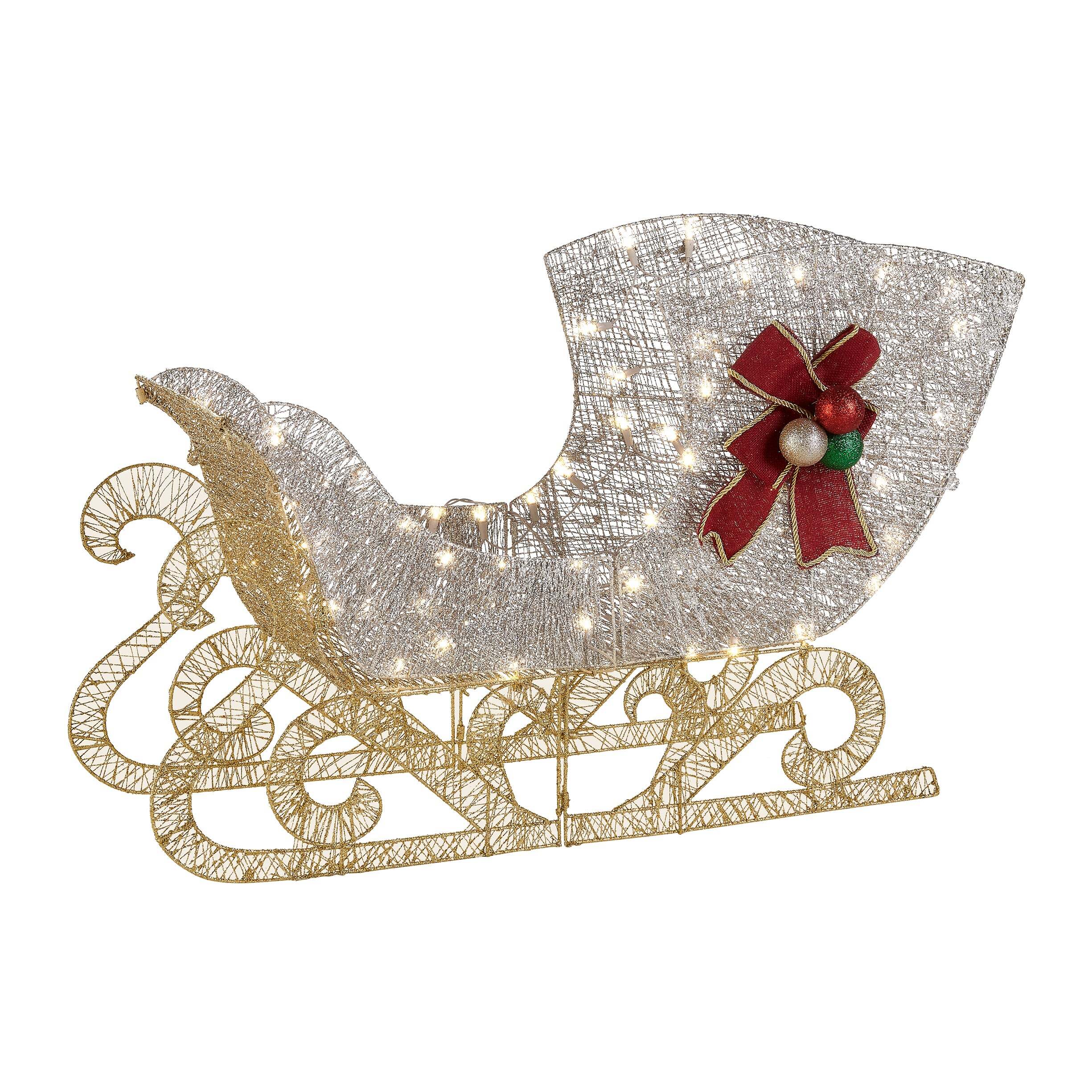 38in. Santas Sleigh with LED Lights
