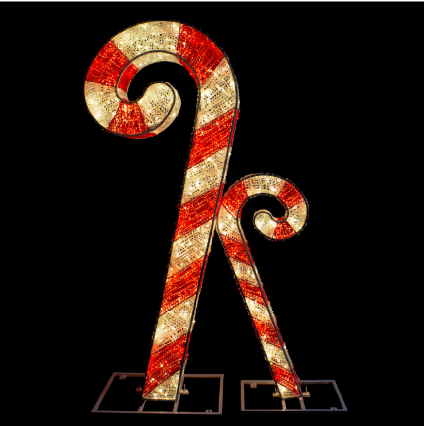 6ft Lighted Commercial Grade LED Candy Canes Christmas Display Decoration