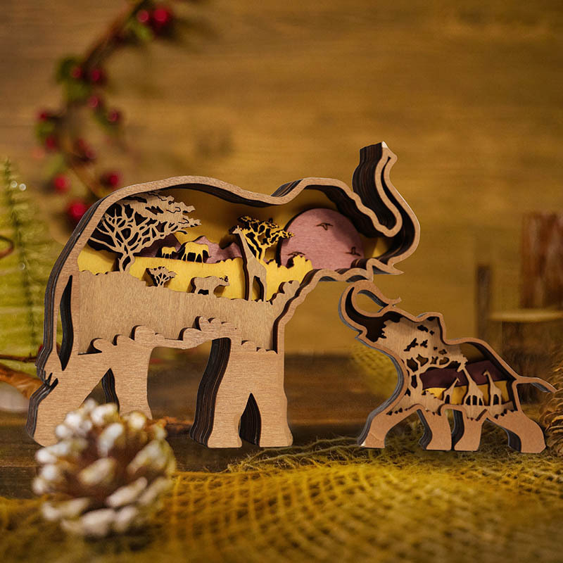 HOT SALE - elephants Carving Handcraft Gift
