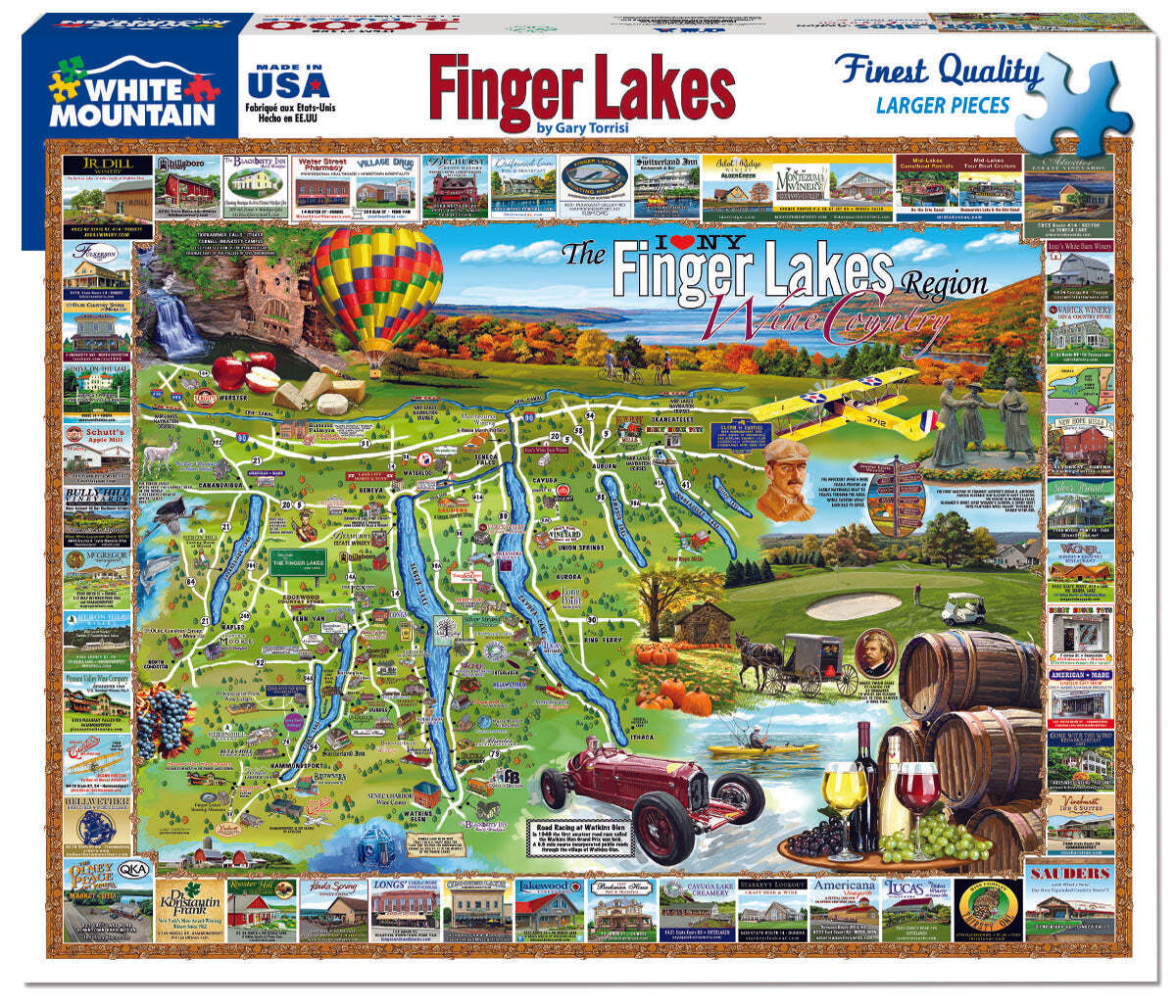Finger Lakes (1182pz) - 1000 Piece Jigsaw Puzzle