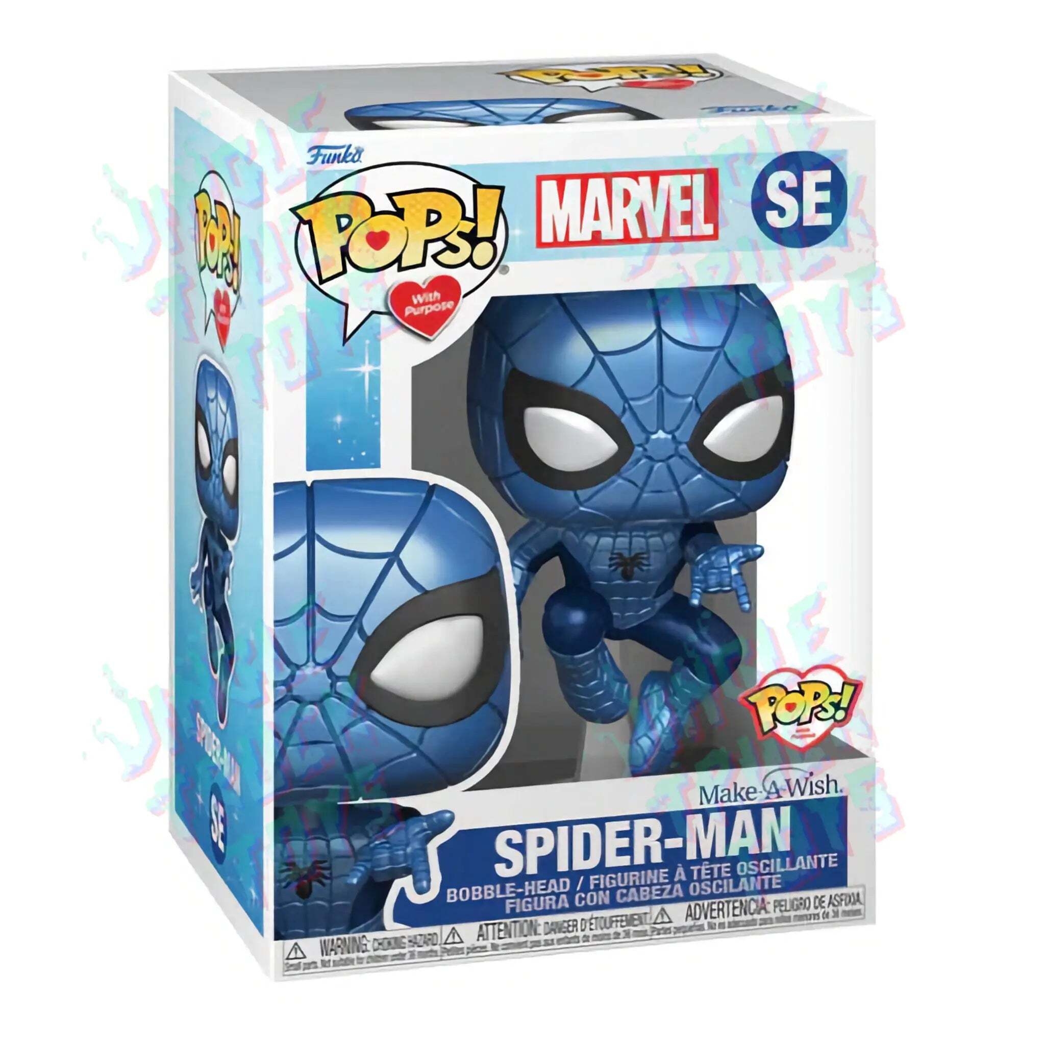 Spider-Man (Make-A-Wish | Blue Metallic) Funko Pop! POPS!