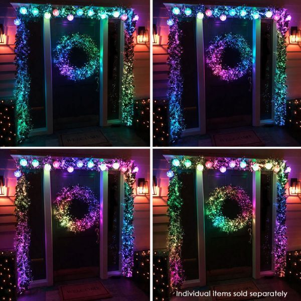the light show holiday trim wreath
