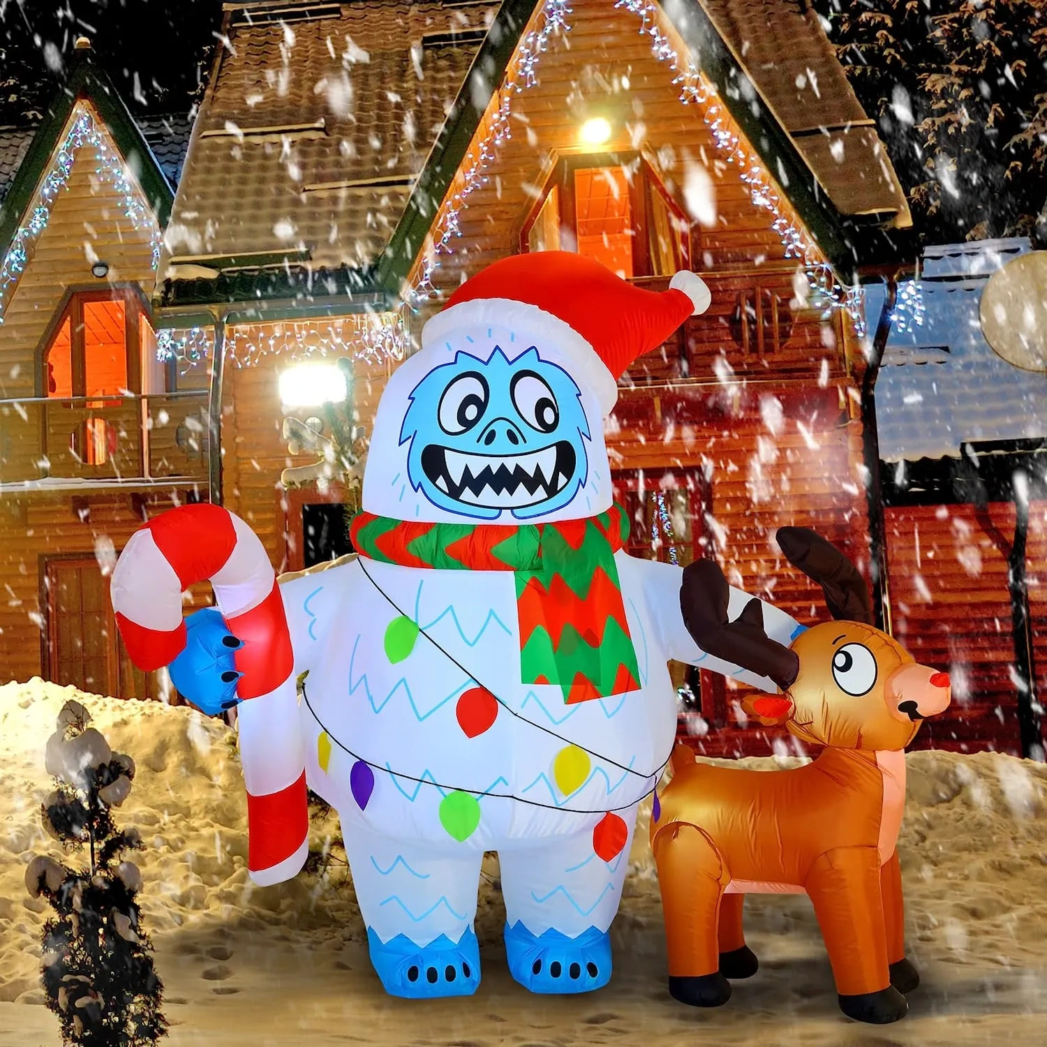 6ft LED Inflatable Yeti Christmas Decoration