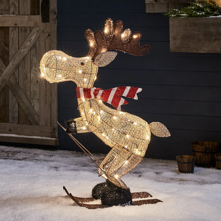 Skiing Moose Outdoor Christmas Figure 🎅Christmas Sale🔥