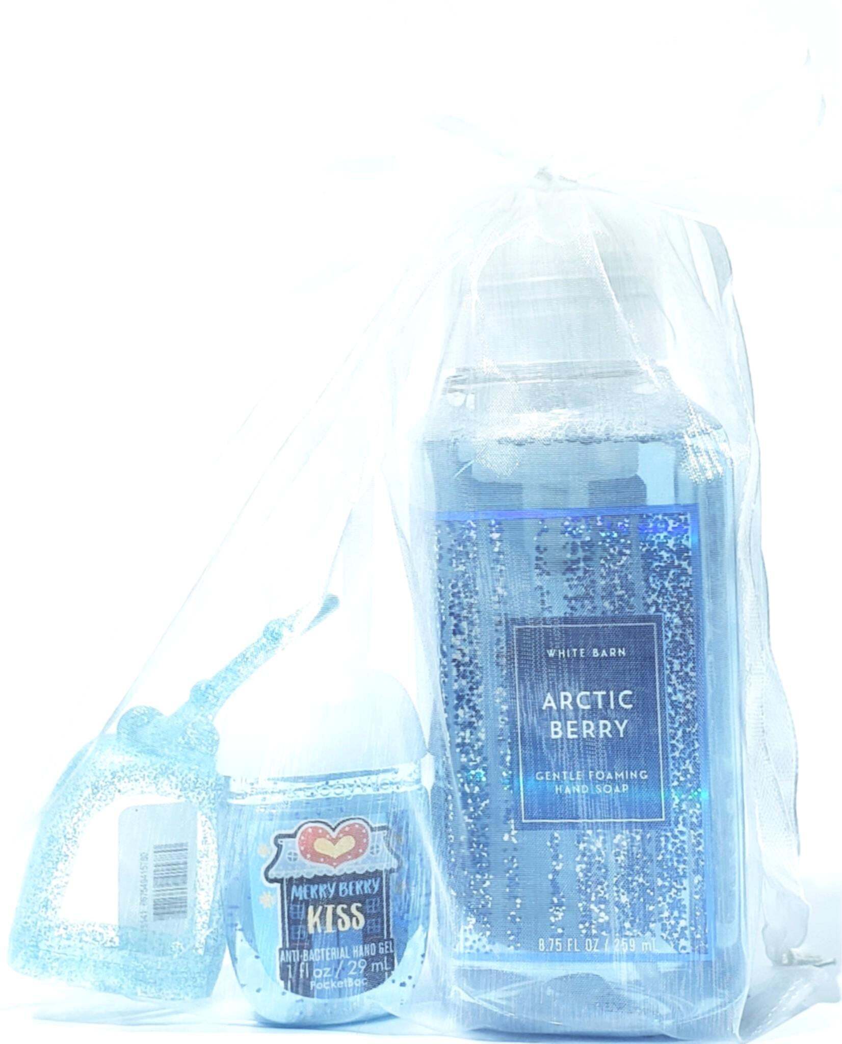 Arctic Berry Hand Soap and Soft Blue Case Holder