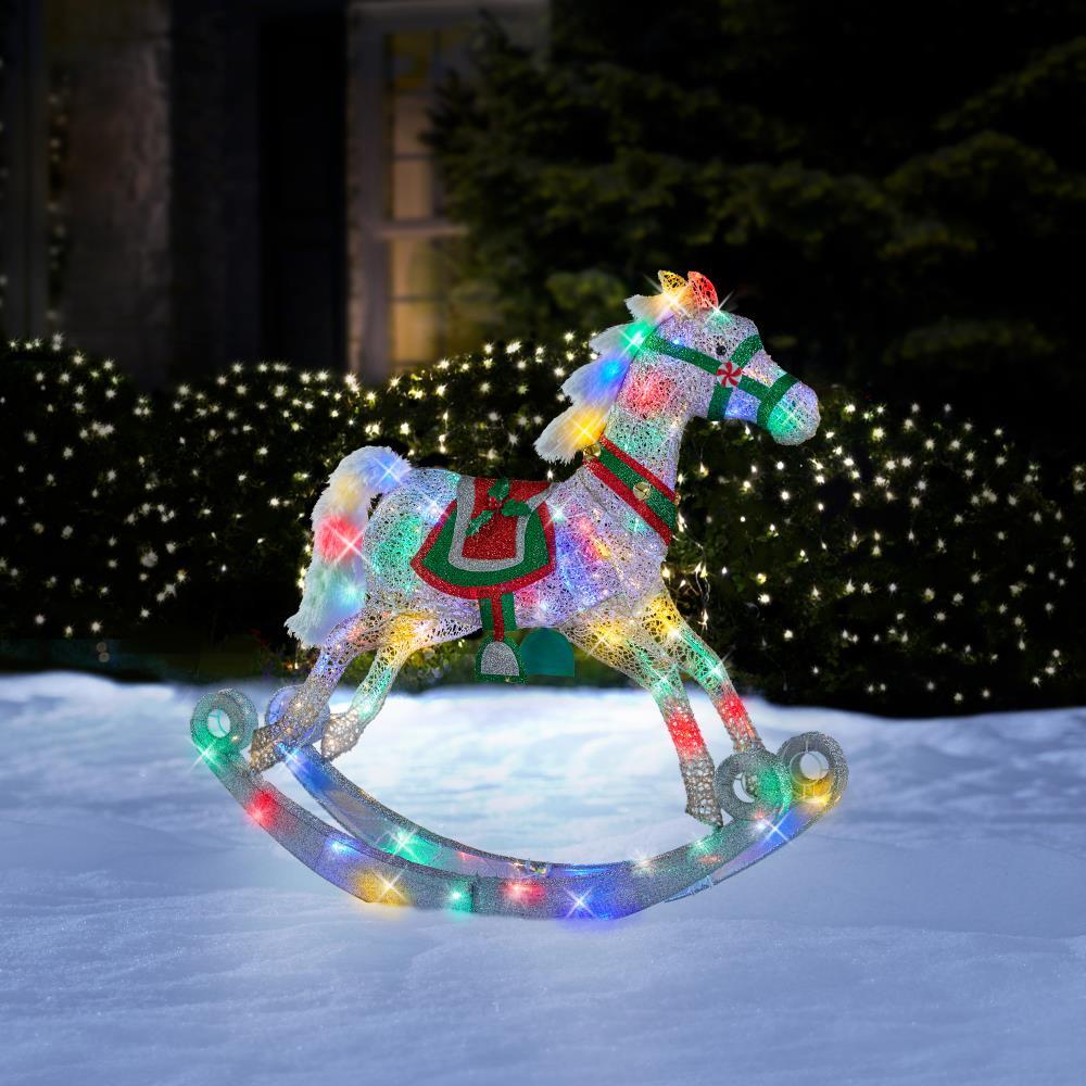 The 4' Twinkling Rocking Horse