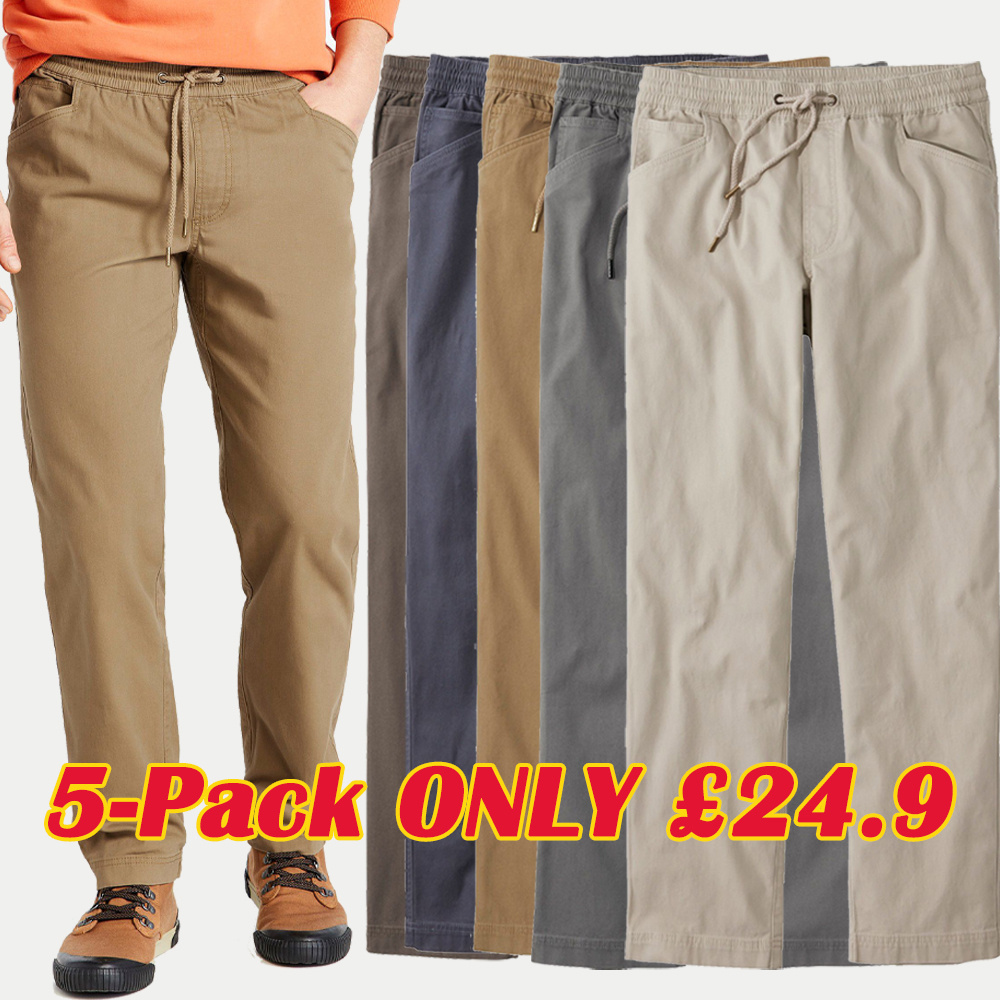 Men's Canvas Pants, PullOn, Standard Fit, Straight Leg UK