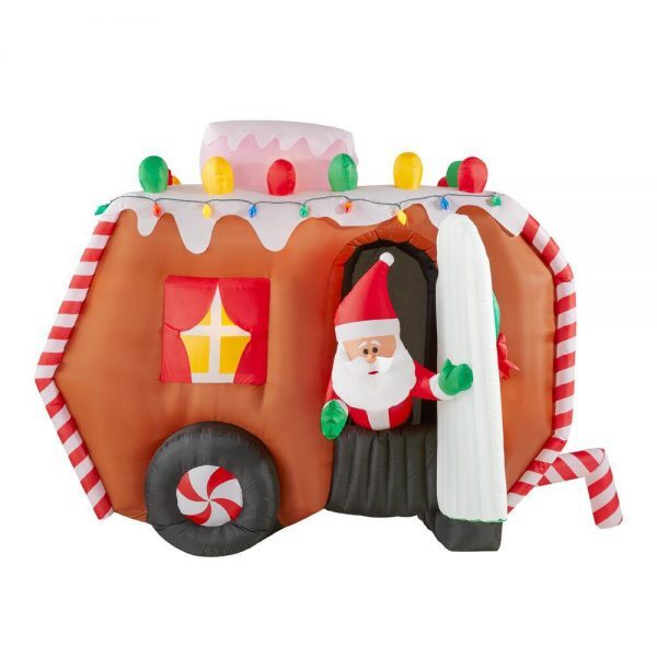 10 animated inflatable gingerbread trailer