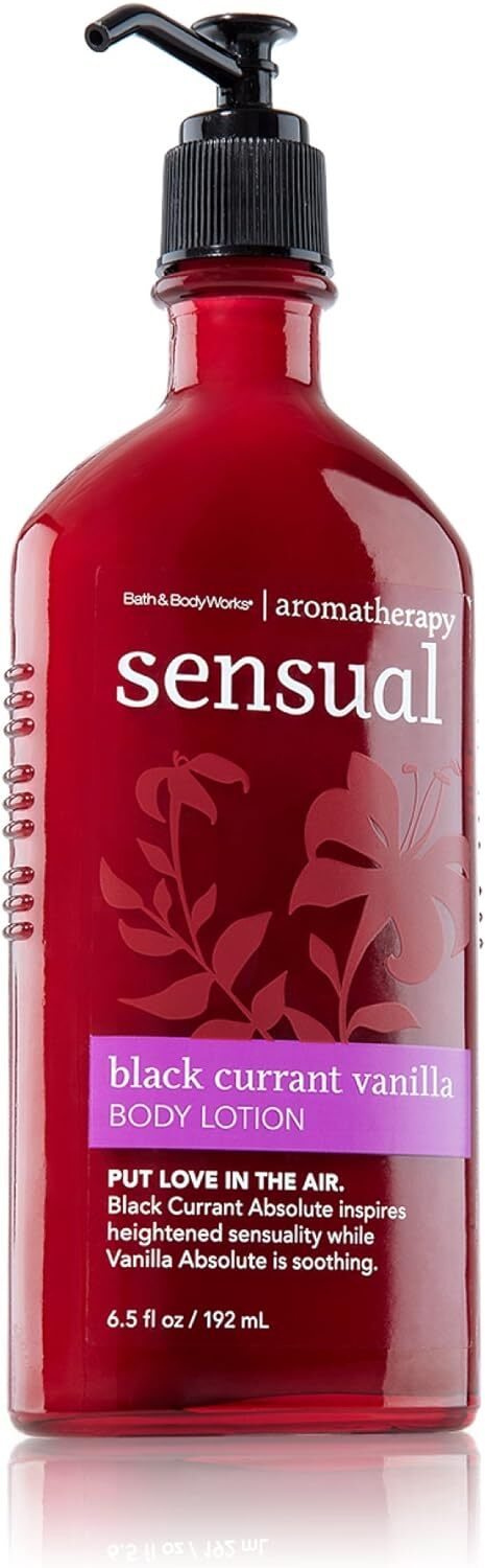 Bath & Body Works Aromatherapy Sensual Black Currant Vanilla 6.5 Oz Body Lotion, 6.5 Ounce