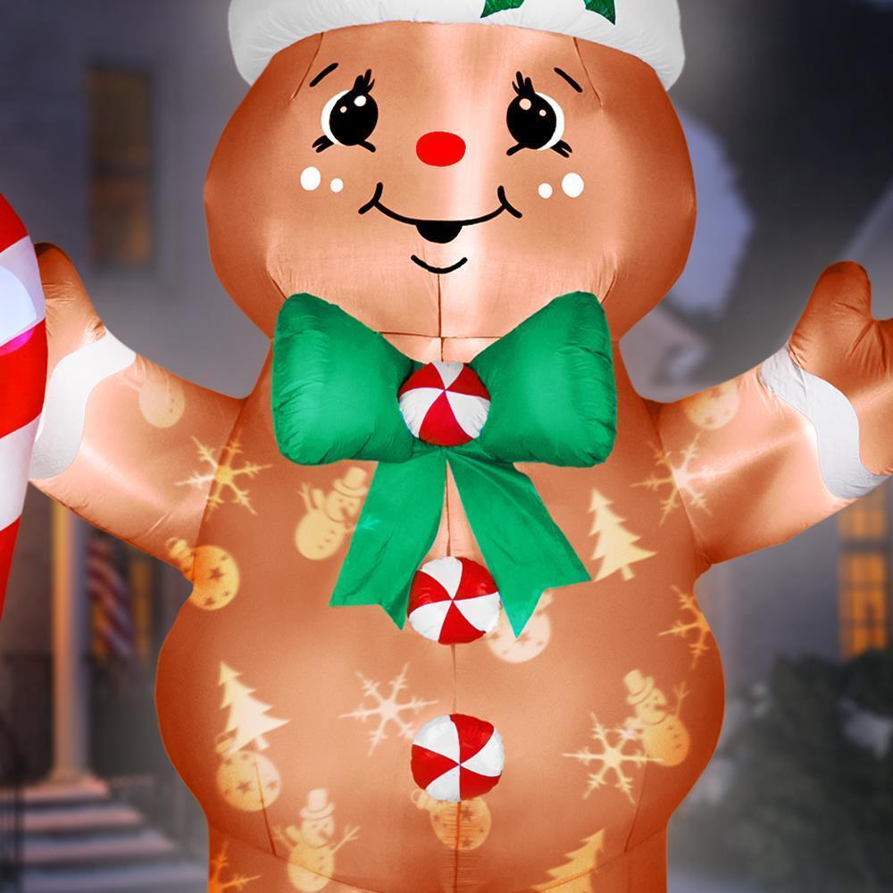 The 12' Inflatable Lightshow Gingerbread Man