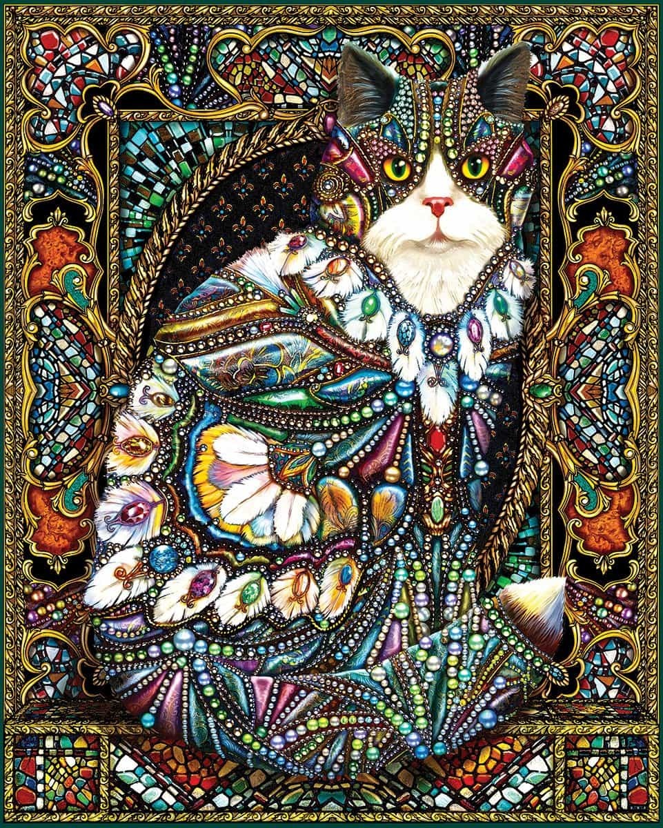 Jeweled Cat (1446pz) - 1000 Pieces