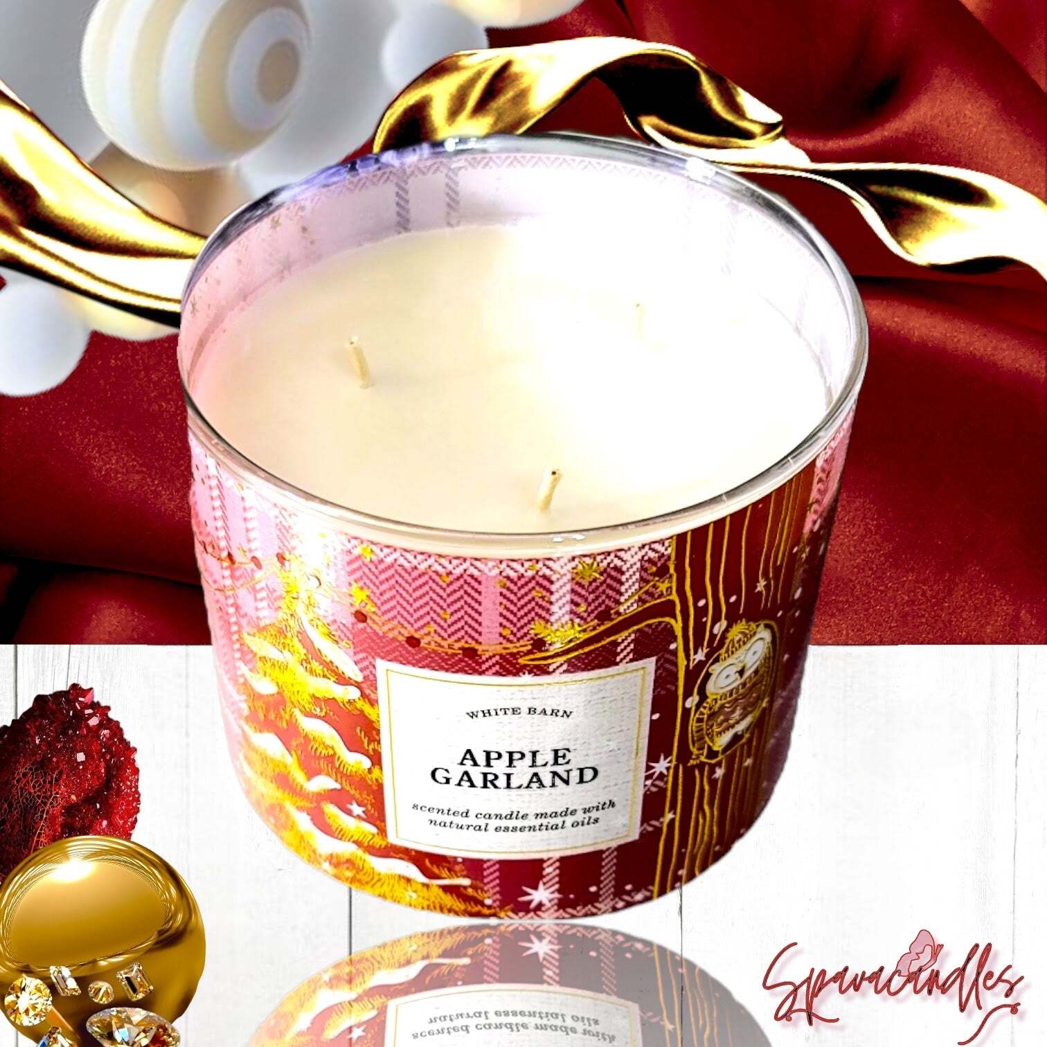 Apple Garland 3 Wick Candle