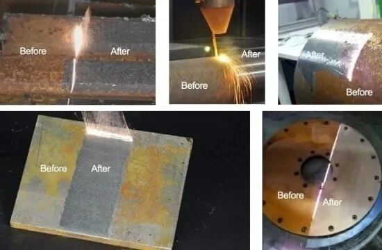 Máquina de limpieza láser para eliminación de pintura y óxido de eliminación de óxido de metal 9 en 1
