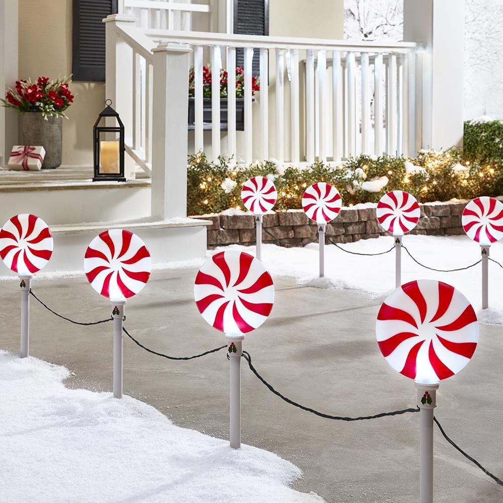 The Peppermint Candy Holiday Pathway Lights