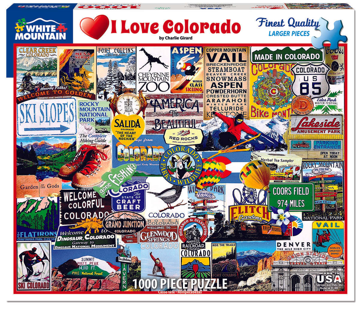 I Love Colorado (1179pz) - 1000 Piece Jigsaw Puzzle