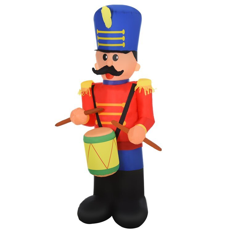 Walnut Soldier Drum Beating Christmas Inflatable