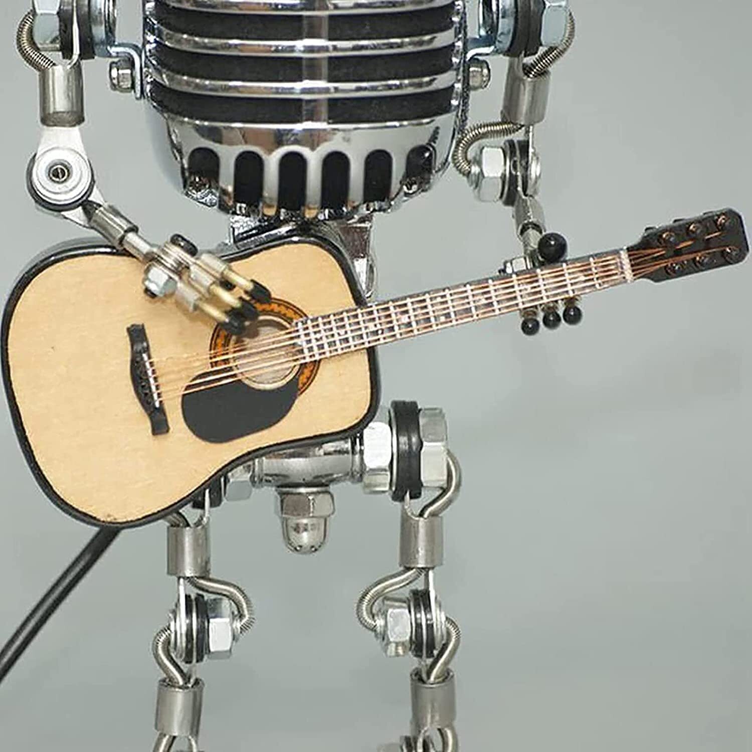Vintage Metal Microphone Robot Desk Lamp 🎸