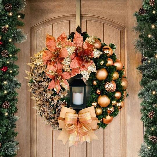 elegant red christmas wreath
