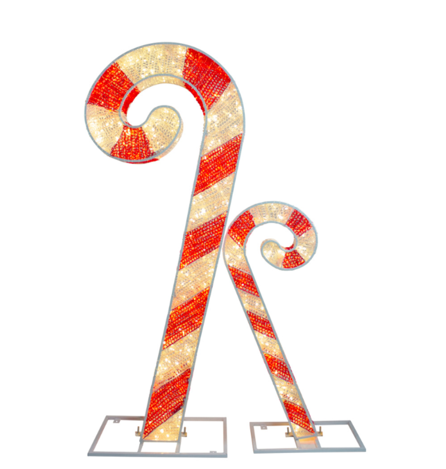6ft Lighted Commercial Grade LED Candy Canes Christmas Display Decoration