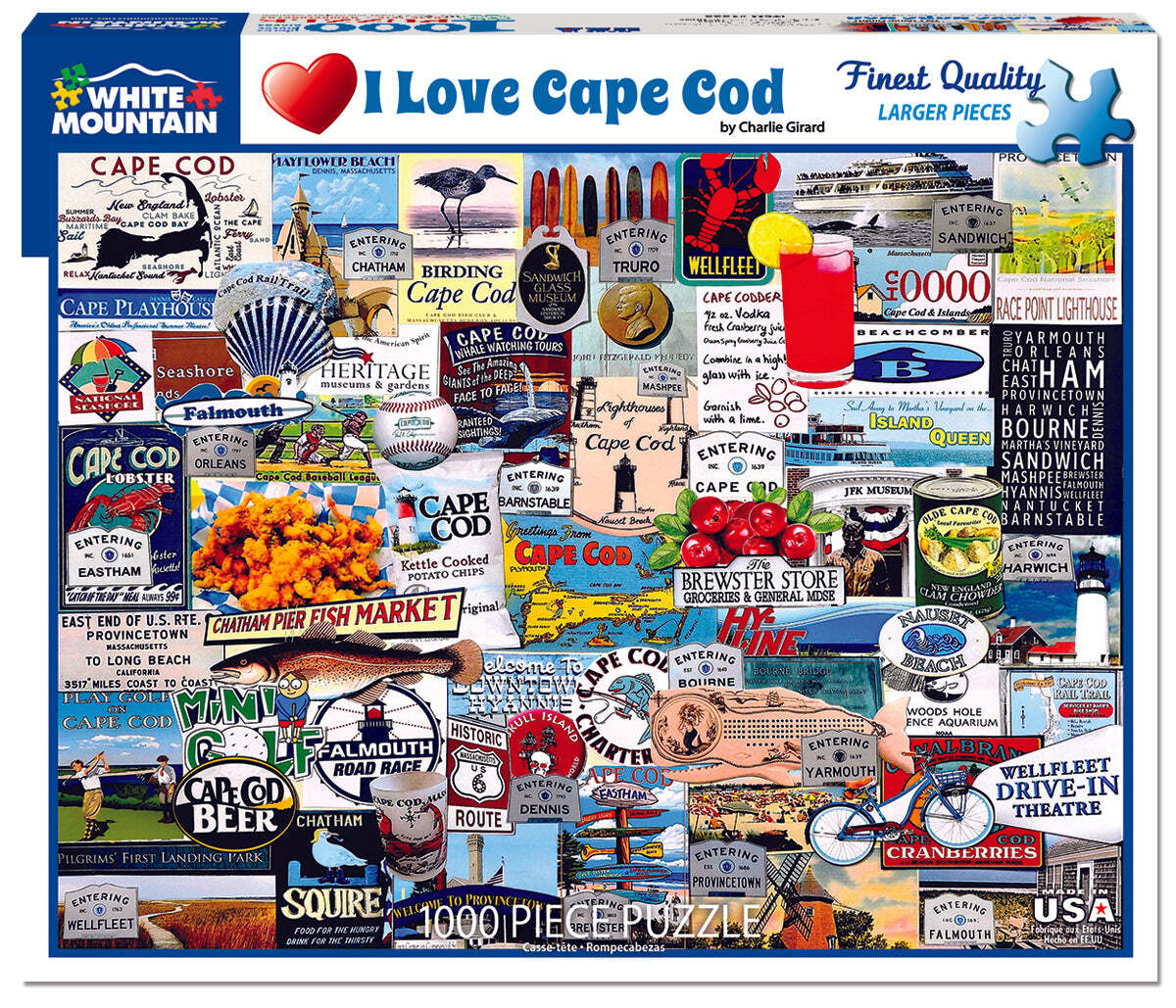 I Love Cape Cod (1222pz)- 1000 Piece Jigsaw Puzzle
