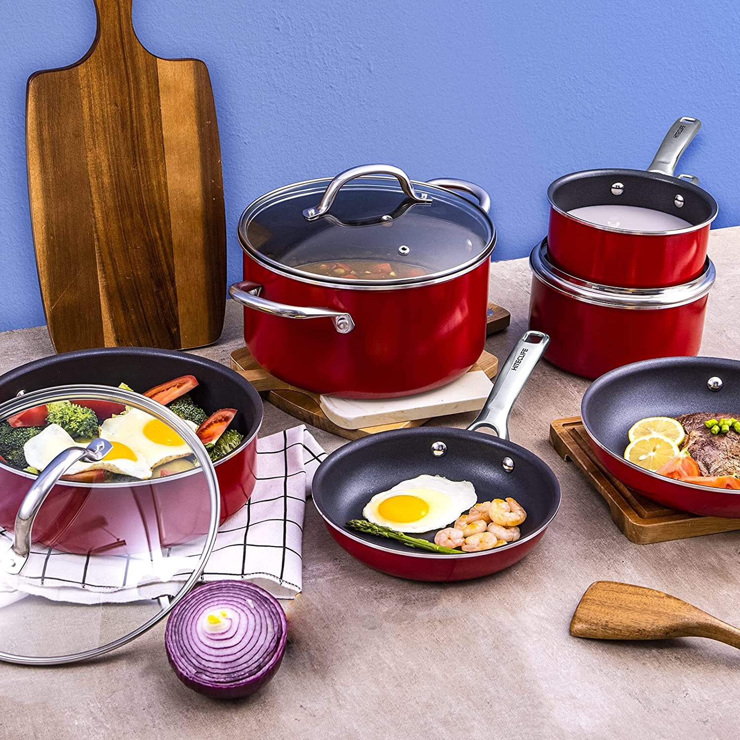 10 pieces Cookware Sets, Nonstick Pots and Pans Set Marshalls