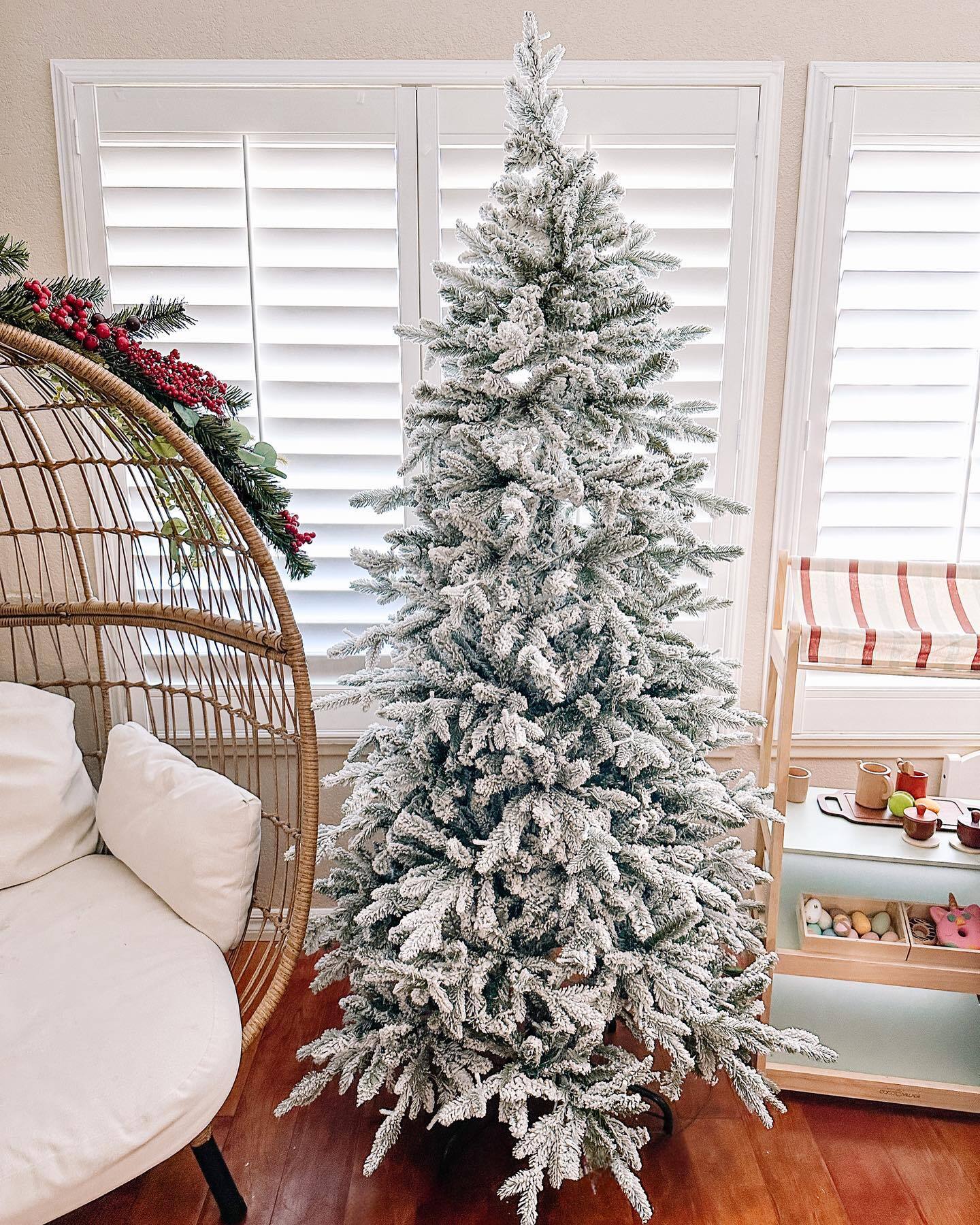 6.5' Queen Flock® Slim Artificial Christmas Tree Unlit
