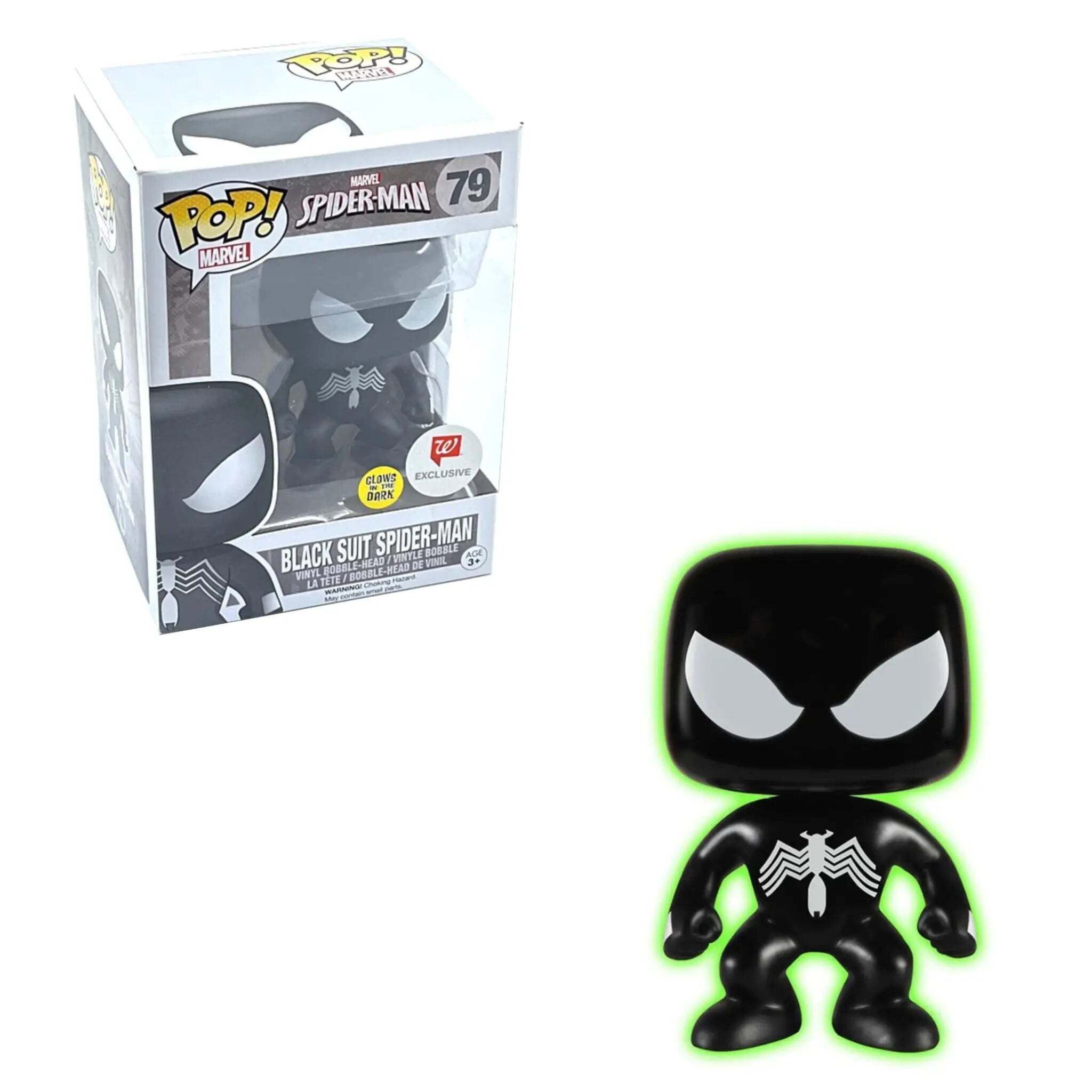 Black Suit Spider-Man (Glows in the Dark) Funko Pop! WALGREENS EXCLUSIVE
