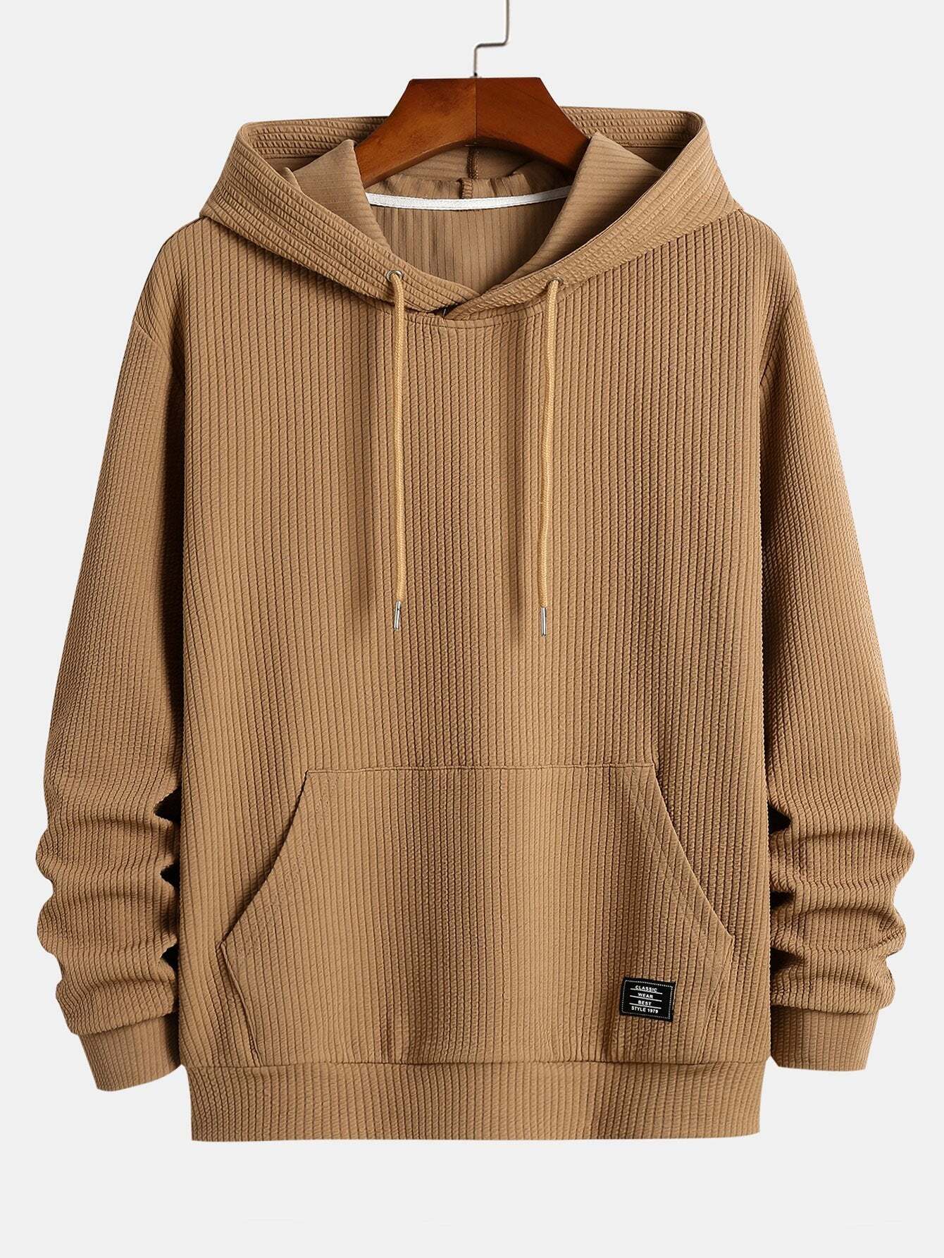 Basic Ribbed Hoodie - coinee