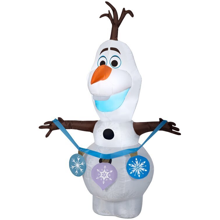Airblown-Frozen 2 Olaf Holding String Of Ornaments Inflatable