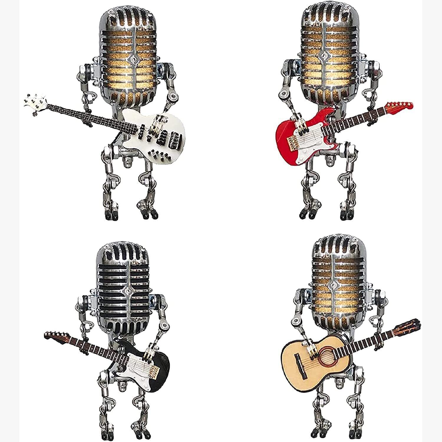 Vintage Metal Microphone Robot Desk Lamp 🎸