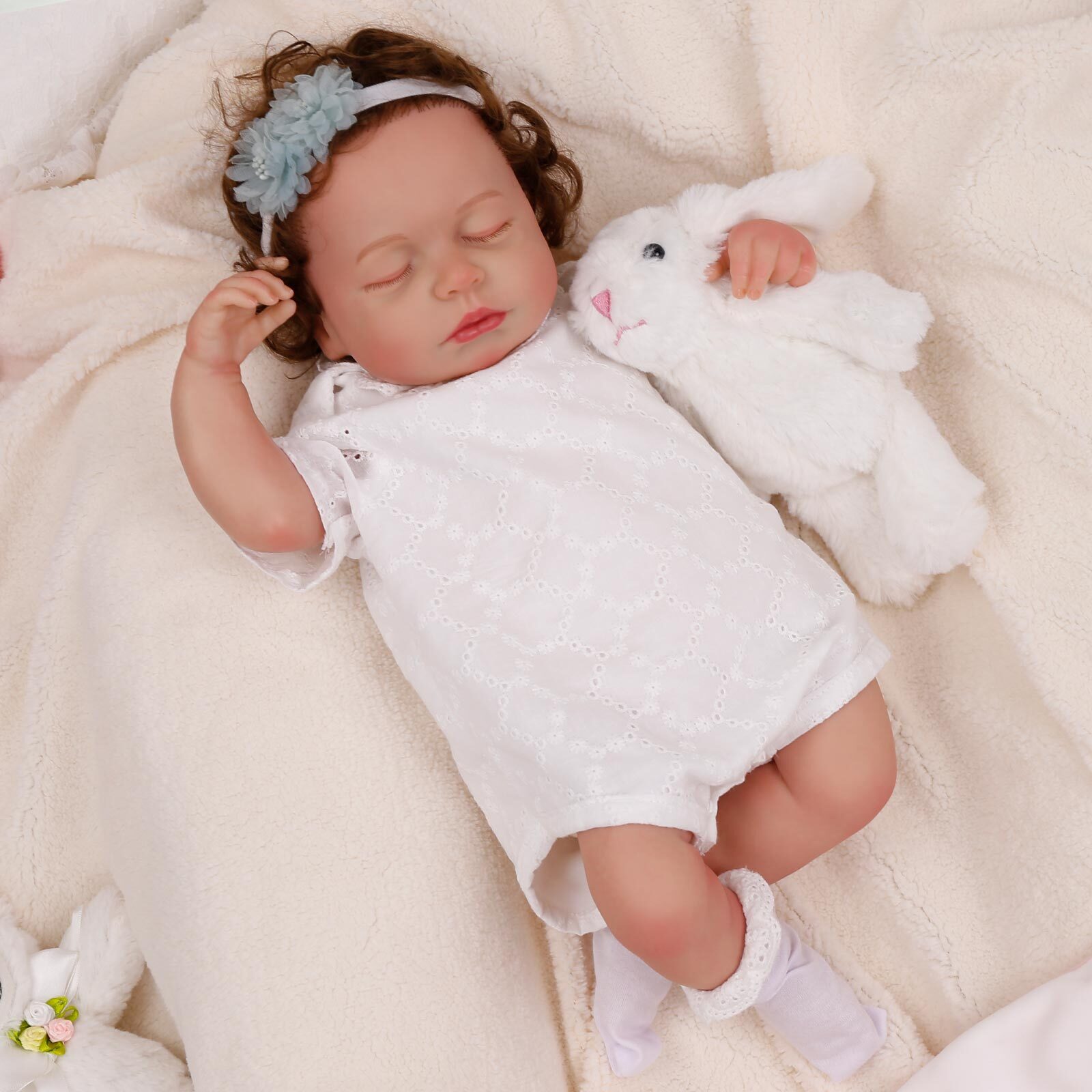 Babeside Lifelike Reborn Baby Dolls 20 inch Baby Girl Lucy RBGdoll