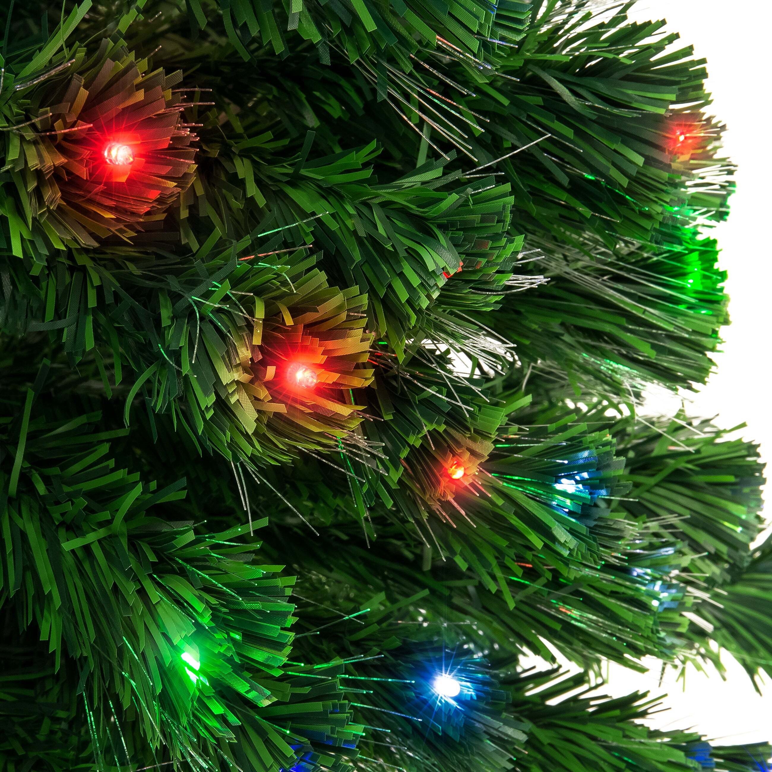 7ft Fiber Optic Artificial Christmas Pine Tree w/ 280 Lights, Stand
