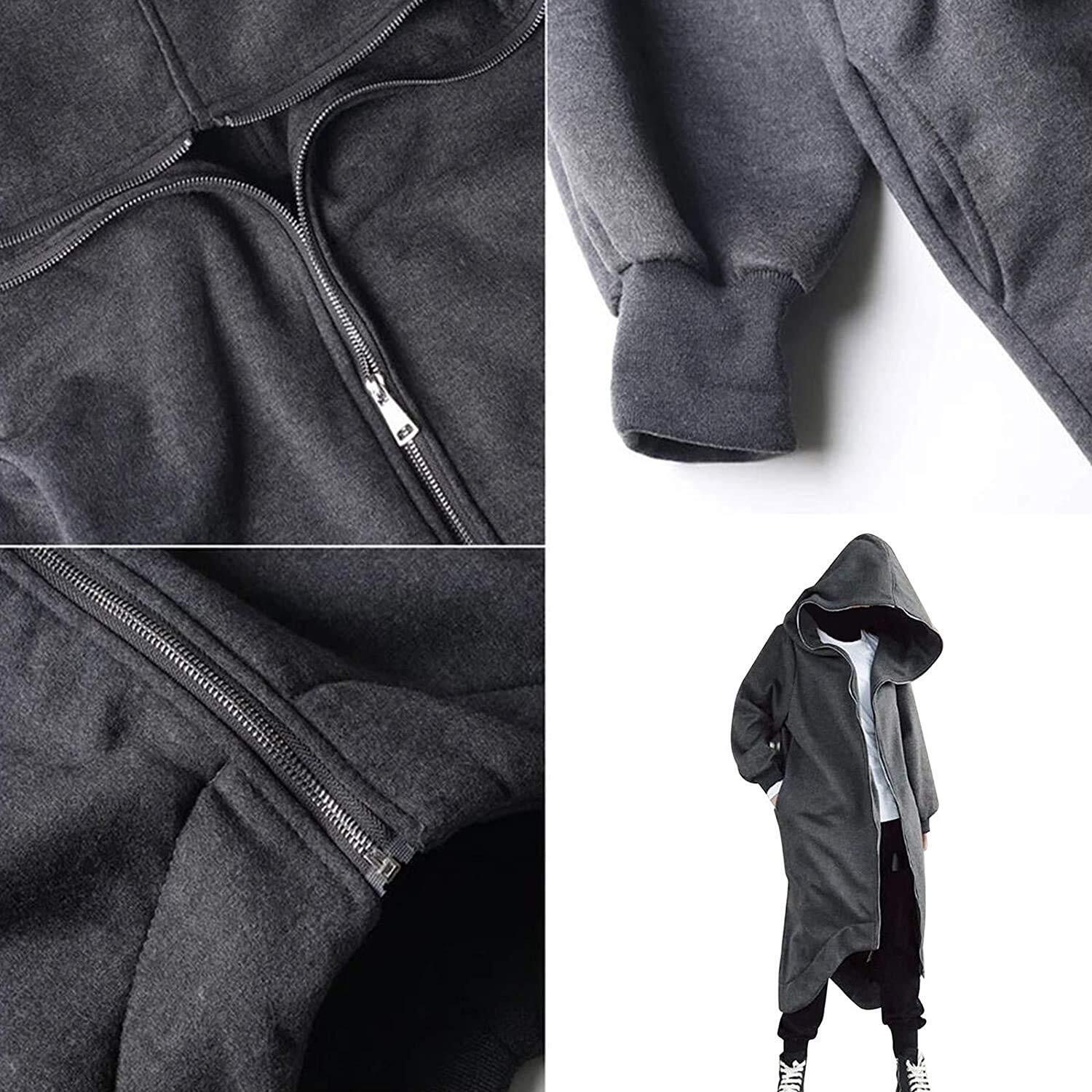 2022 Unisex Long Sleeve Hooded Nazgul Long Coat ( Customizable pictures and text )