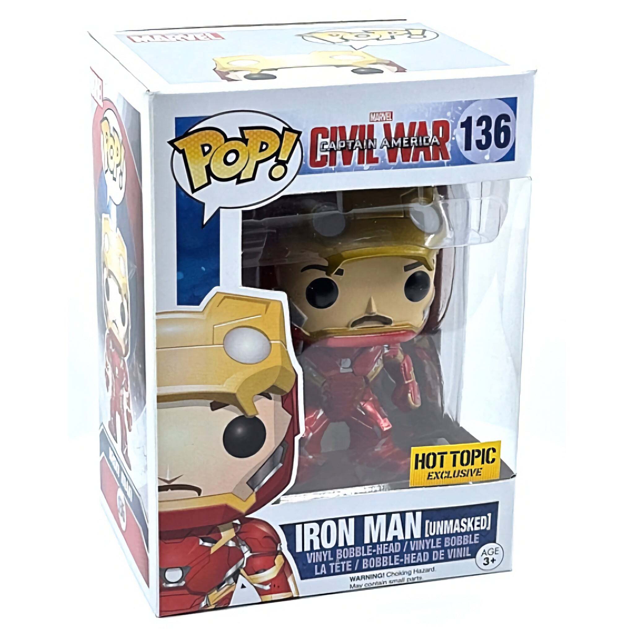 Iron Man [Unmasked] Funko Pop! HOT TOPIC EXCLUSIVE