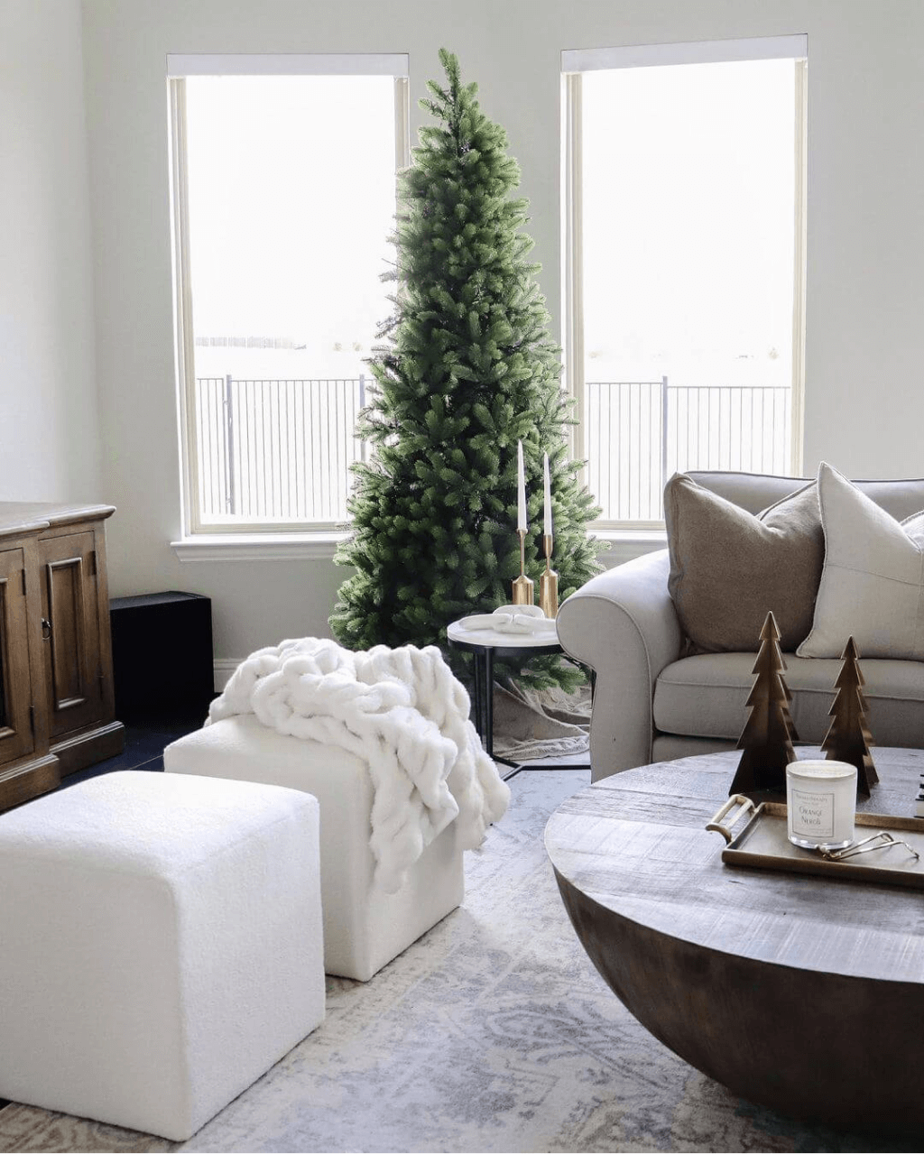 10' Royal Fir Slim Quick-Shape Artificial Christmas Tree with 1100 Warm White & Multi-Color LED Lights