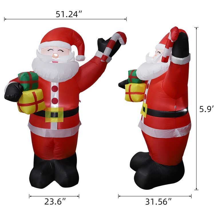Christmas Santa Claus Air Blown Inflatable