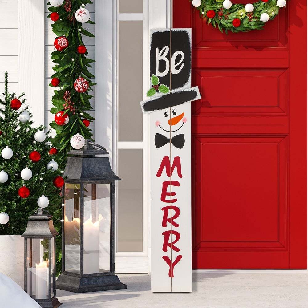 Christmas Wooden 42-inch Porch Sign -