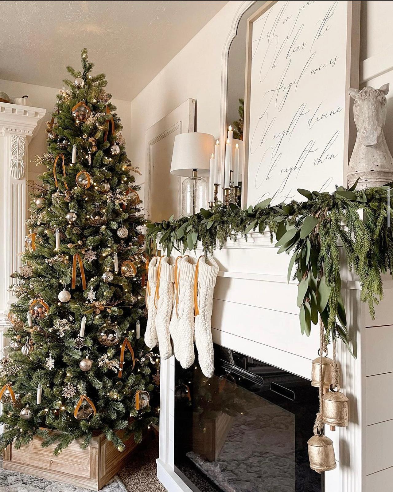 7.5' Royal Fir Slim Quick-Shape Artificial Christmas Tree with 650 Warm White & Multi-Color LED Lights