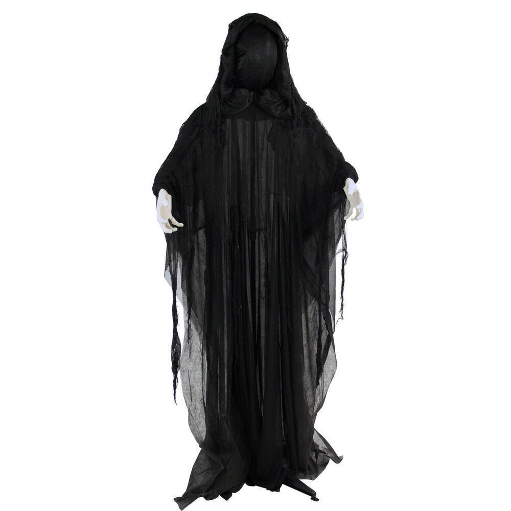 65 In. Animatronic Reaper, Indoor Or Outdoor Halloween Decoration, Lig 