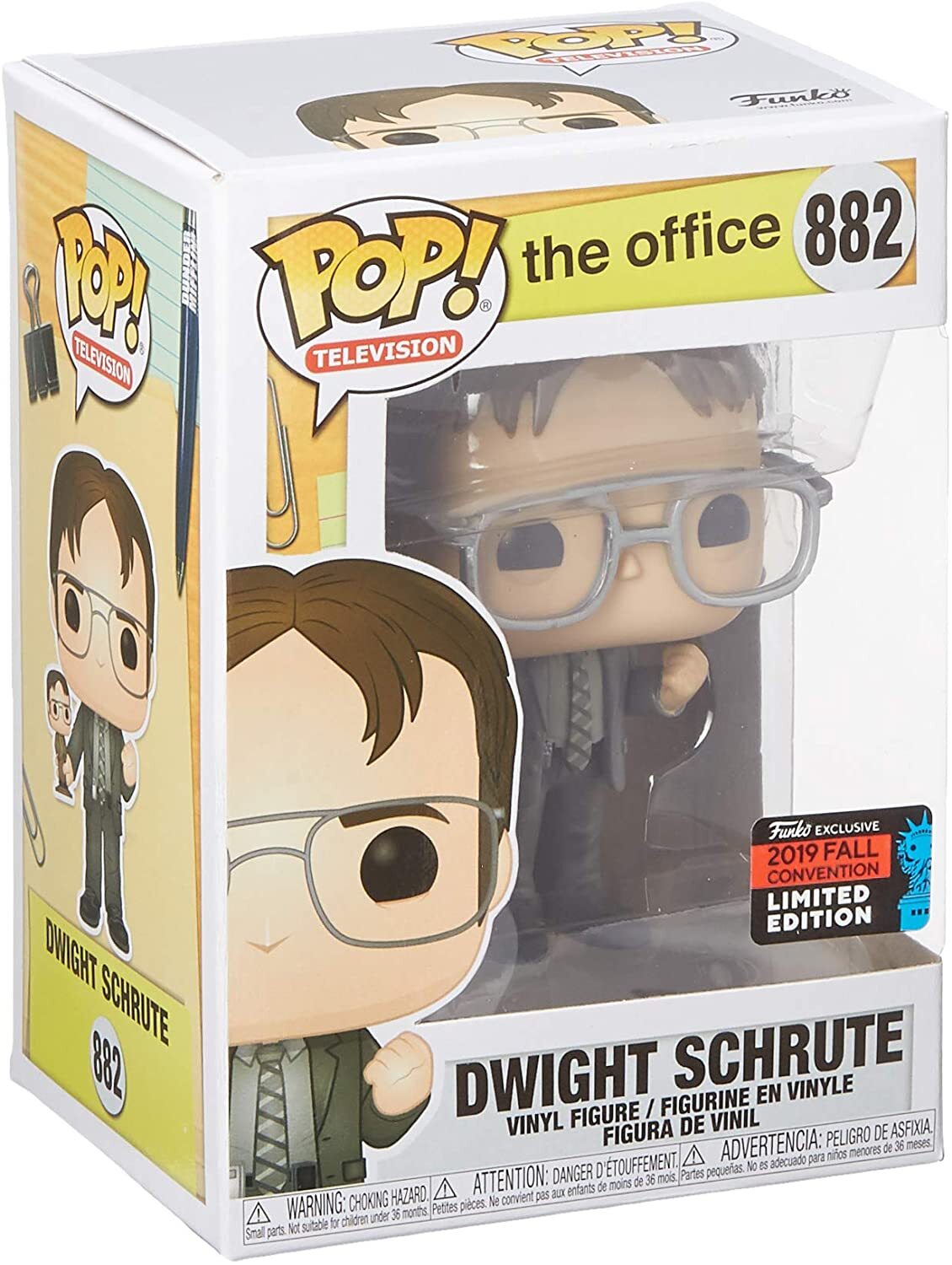 Funko Pop! TV: The Office-Dwight-Schrute 882 Dwight Holding Dwight Figure, Fall Convention Exclusive
