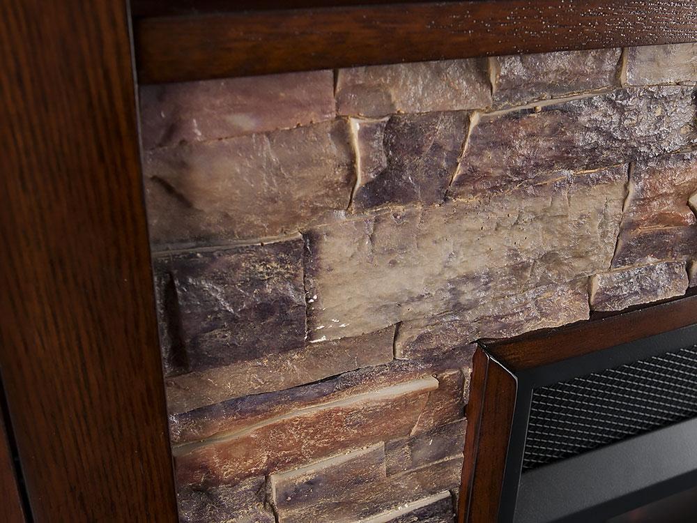 Wall/Corner Electric Fireplace TV Stand in Espresso Winter Clearance Sale