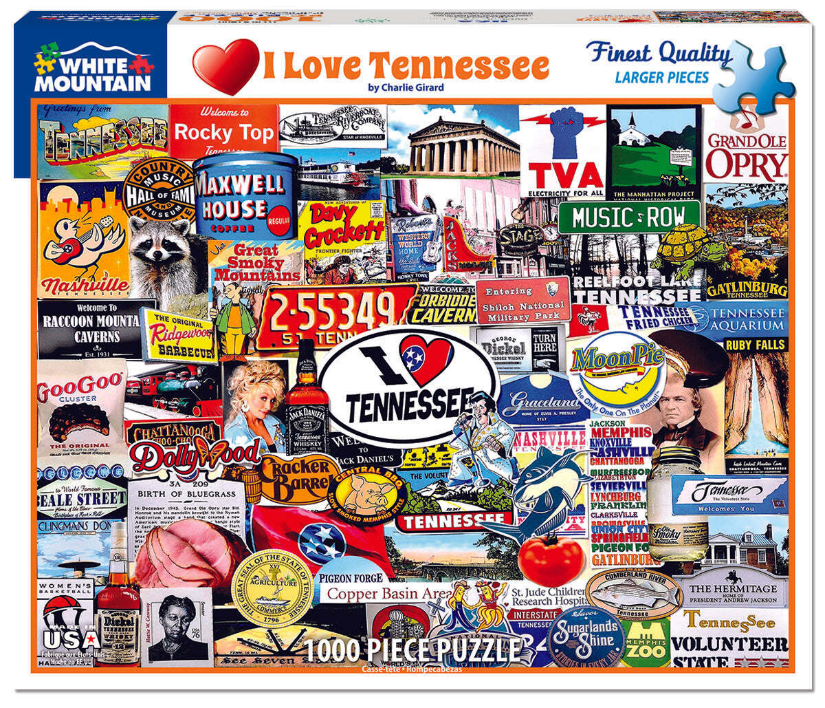 I Love Tennessee (1466pz) - 1000 Piece Jigsaw Puzzle