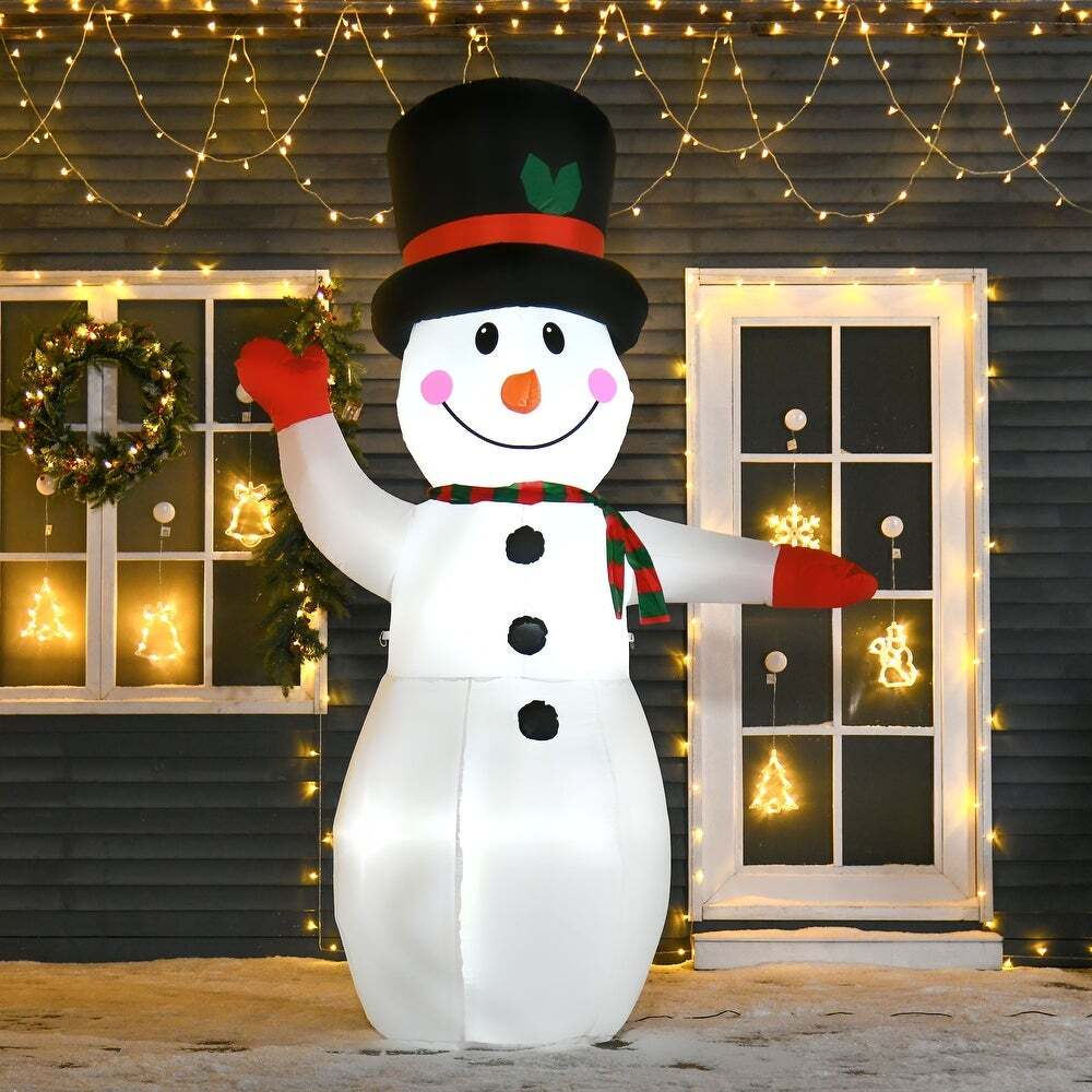 8 ft. Waving Snowman Inflatable Christmas Decoration