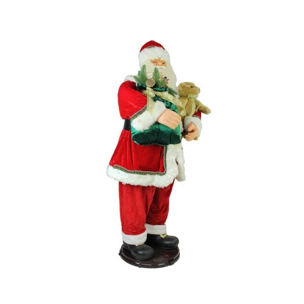 5 deluxe traditional animated and musical dancing santa claus christmas figure