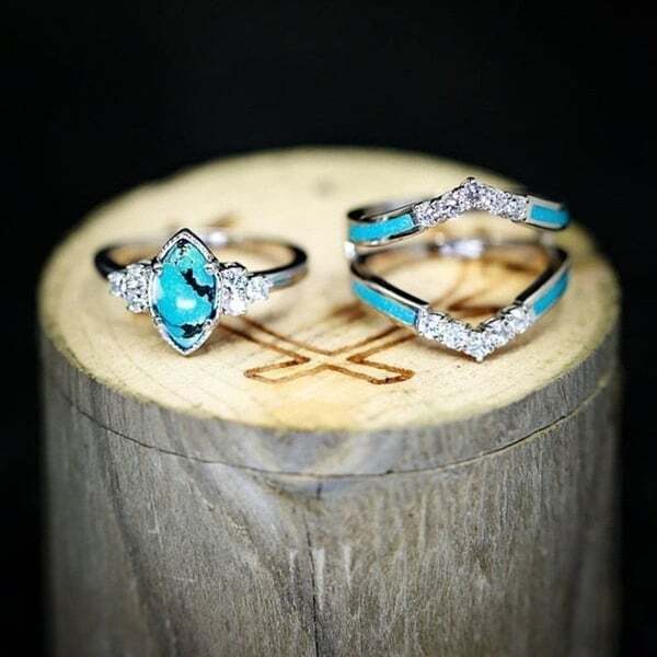 🔥Hot Sale- 40% OFF🔥Turquoise Creative 3-Piece Ring