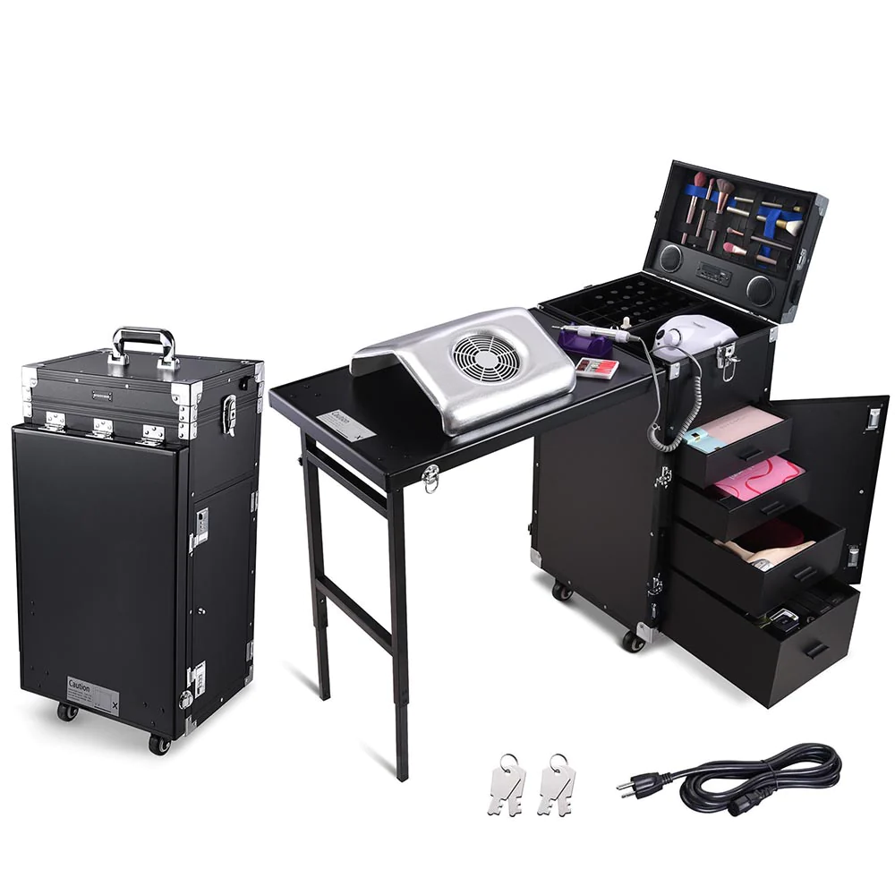 🚀Big sale🔥 Rolling Manicure Table Nail Desk Workstation Sugartd