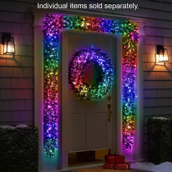 the light show holiday trim wreath