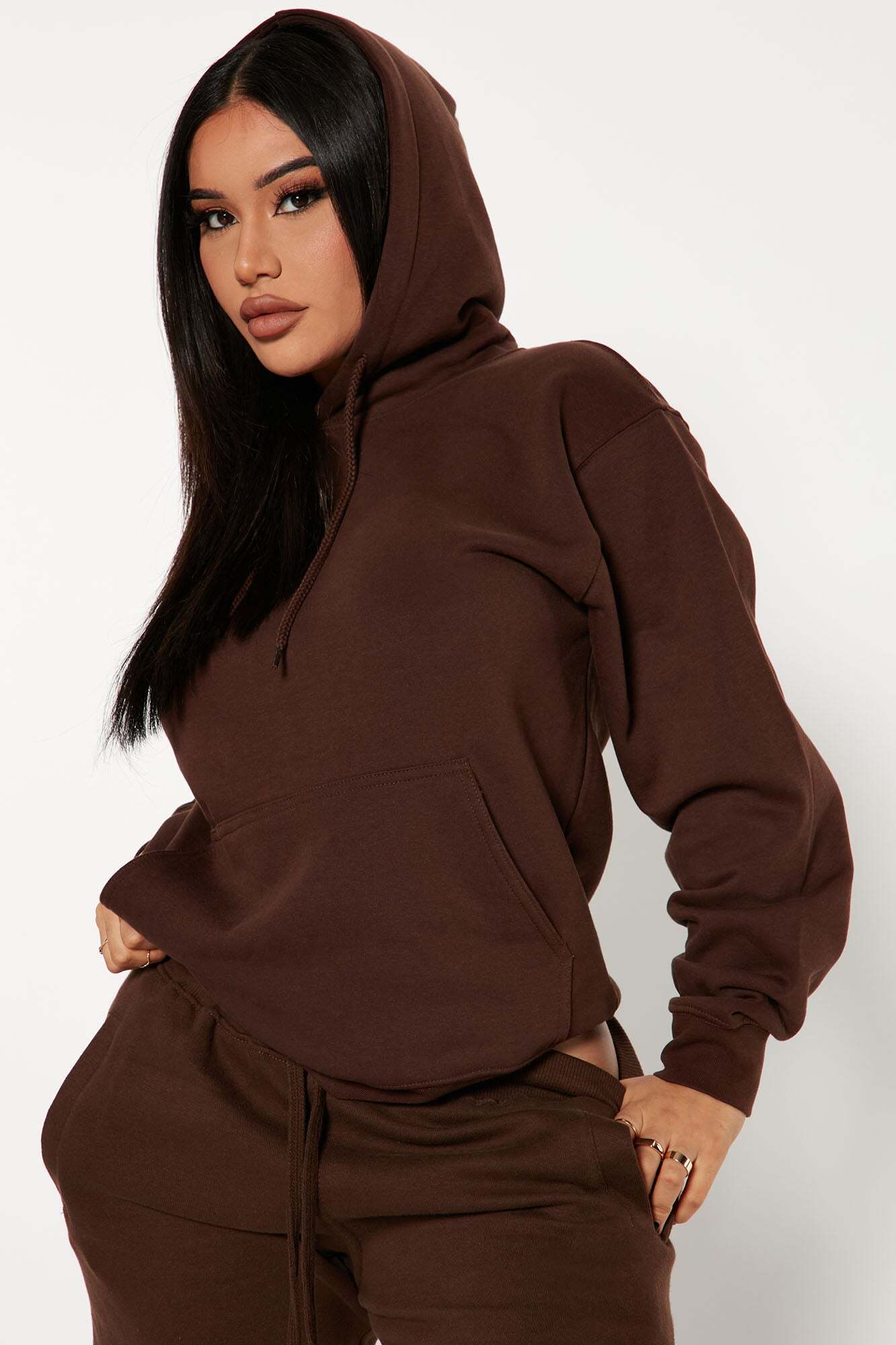 Stole Your Boyfriend's Oversized Hoodie Chocolate winnie