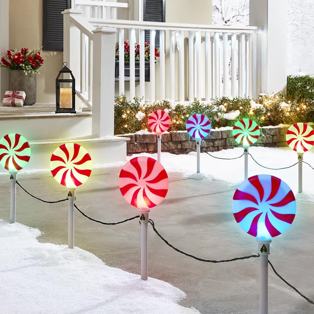 The Peppermint Candy Holiday Pathway Lights
